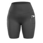 Workout Shorts For Women With Pockets, Tummy Control High Waist Biker Yoga Athletic Belly-Contracting Spandex Yoga Shorts